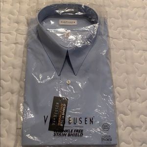 Ice Blue Button Down Collard Shirt